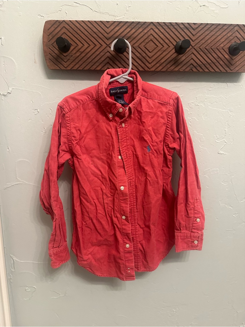 Ralph Lauren Coral Button-Down Oxford Shirt for Kids (see stain in picture 3)
